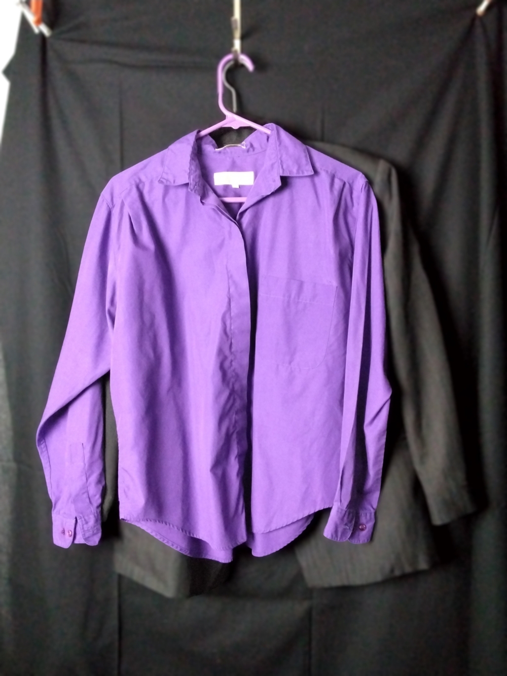 Men's Purple Dress Shirt with Point Collar